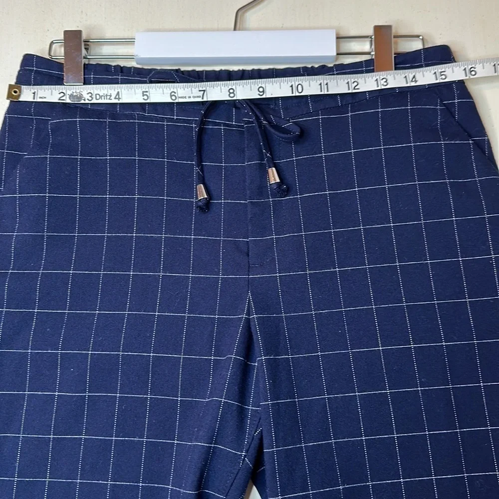 A NEW DAY Blue Plaid Trouser Straight Leg‎ Pants Size S